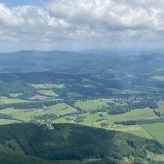Flugwegposition um 09:25:33: Aufgenommen in der Nähe von Gemeinde Ramsau, Österreich in 1147 Meter